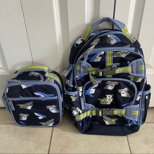 Pottery Barn Kids Shark Backpack With Matching Lunchbox